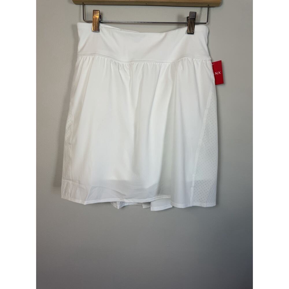 Spanx Get Moving Skort White Womens M 17” Tennis Golf High Waisted NWT